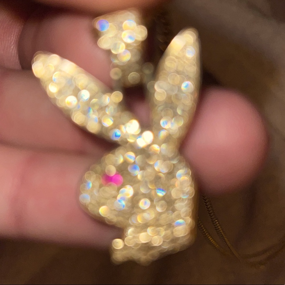 Gold and diamond pendant with 24in chain